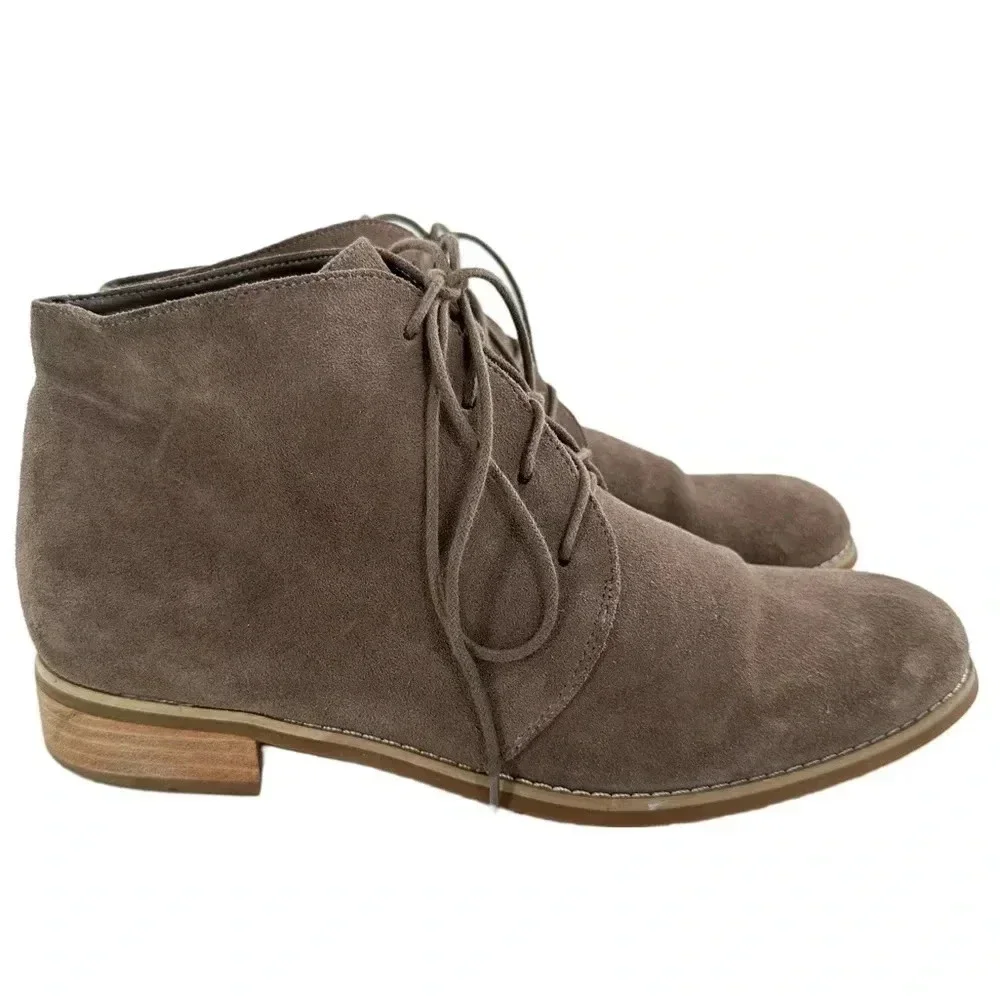 Blondo Rayann womens ankle boots size 9.5 brown suede waterproof lace up boots